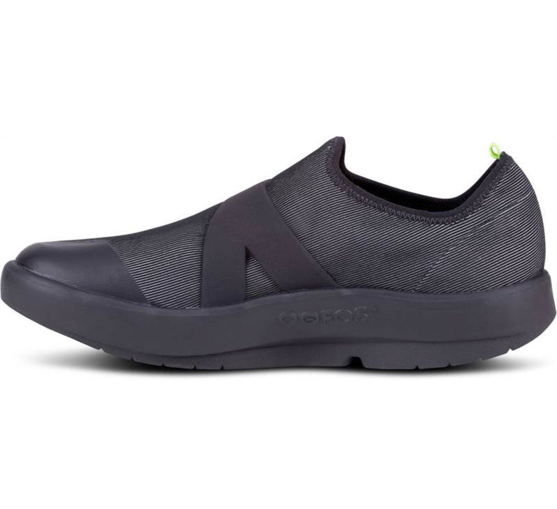 OOFOS Men’s OOmg Fibre Low Recovery Shoe – Black/Grey (Style #5081) - Kenjet Supplies