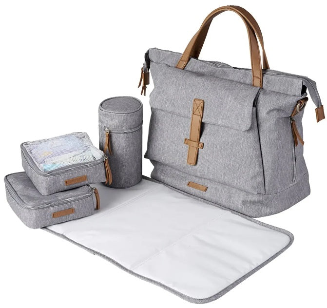 BabaBing Erin - Backpack Diaper Bag - Grey Marl - Kenjet Supplies