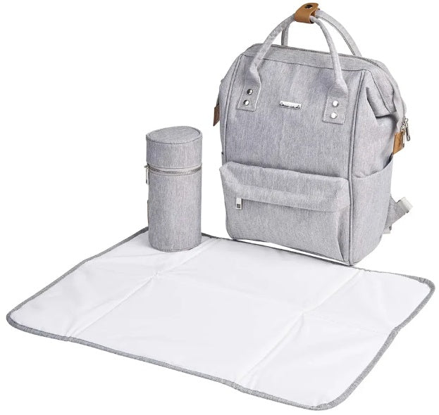 BabaBing Mani - Backpack Diaper Bag - Grey Marl - Kenjet Supplies
