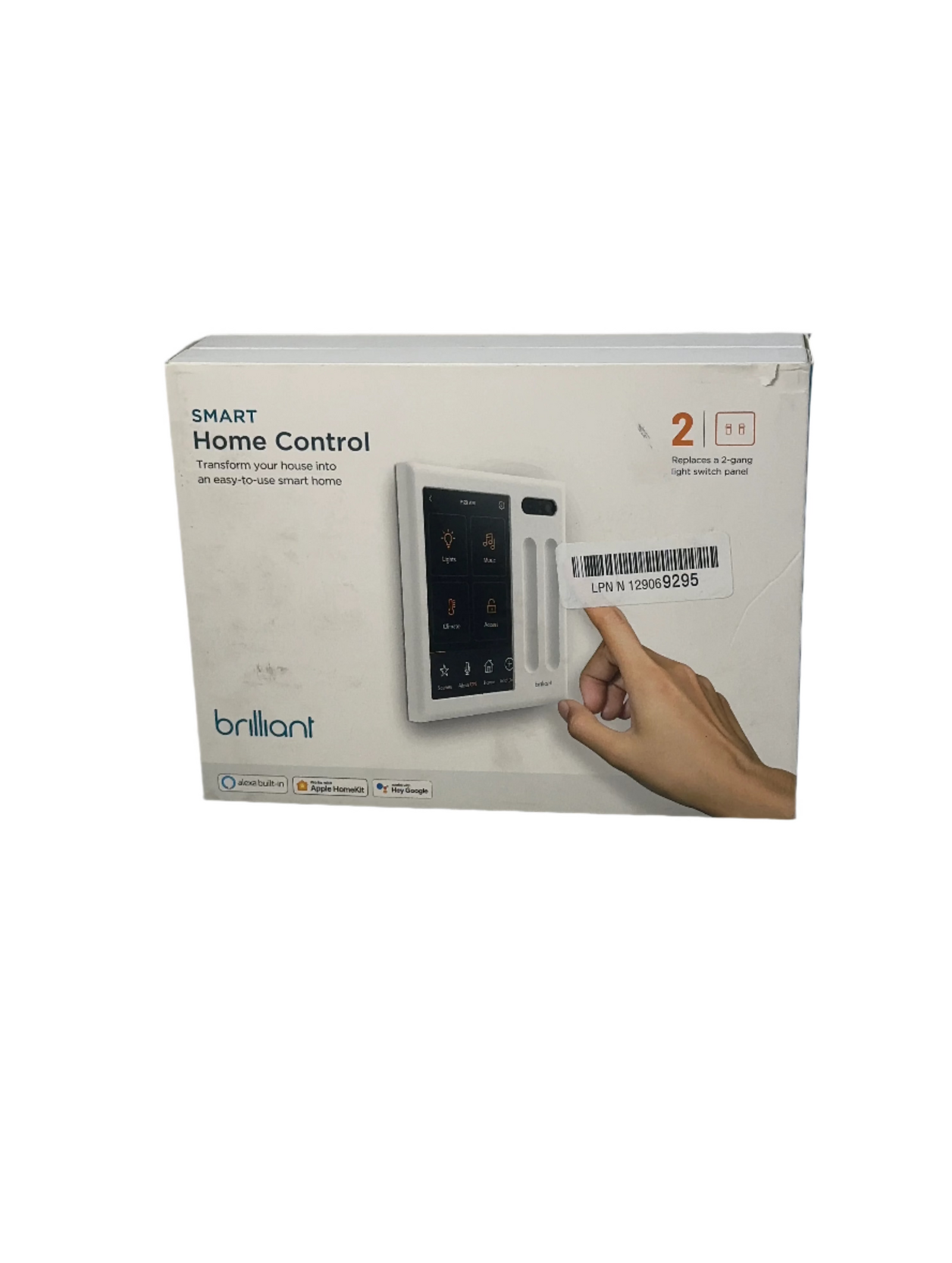 Brilliant Smart Home Control Panel – 2-Switch Panel (White) - Kenjet Supplies