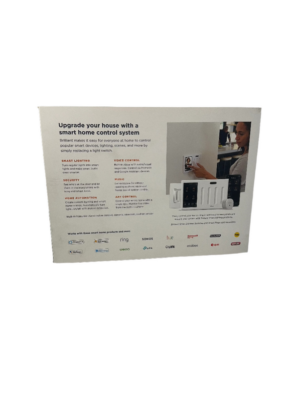 Brilliant Smart Home Control Panel – 4-Switch Panel (White) - Kenjet Supplies