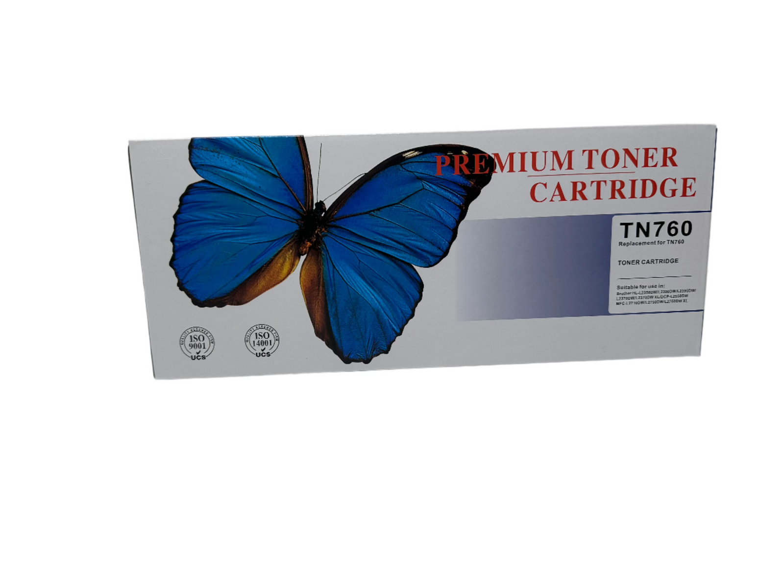 Premium Toner Cartridge TN760 – Replacement for Brother TN760 -  ISO 9001, ISO 14001 - Kenjet Supplies