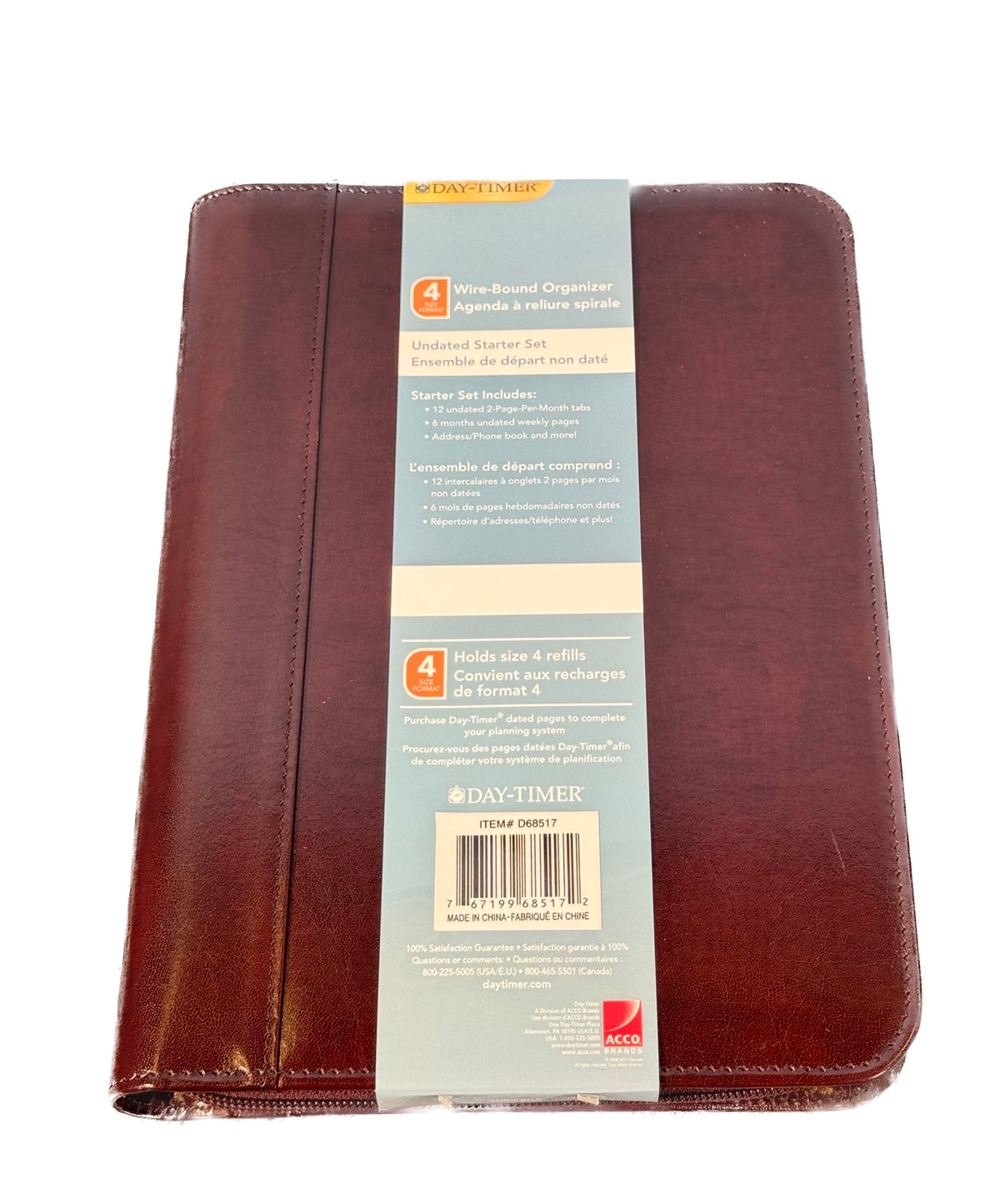 Day-Timer - Undated Starter Set - Burgundy - Kenjet Supplies