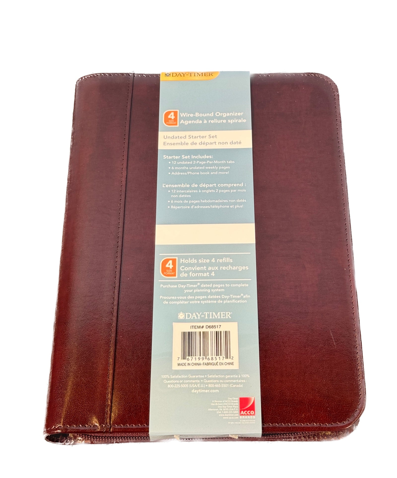 Day-Timer - Undated Starter Set - Burgundy - Kenjet Supplies