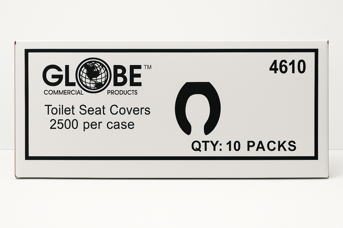 Globe Commercial Toilet Seat Covers – 2500 per Case (10 Packs) - Kenjet Supplies