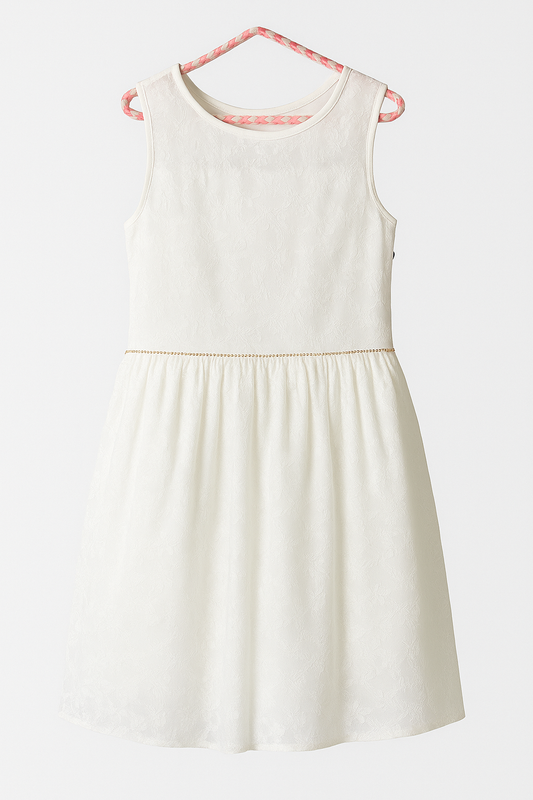 Pippa &amp; Julie Girls’ Off-White Rayon Dress-Kenjet Supplies