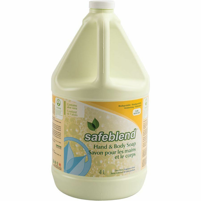 Safeblend Hand &amp; Body Soap – 4L (Aloe Vera, Dye-Free &amp; Fragrance-Free) - Kenjet Supplies