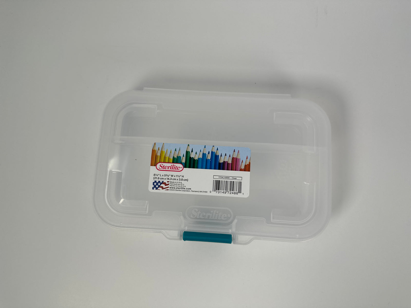 Sterilite Clear Storage Box – Pencil & Supply Organizer (8½ x 5¾ x 1¾ inches) - Kenjet Supplies