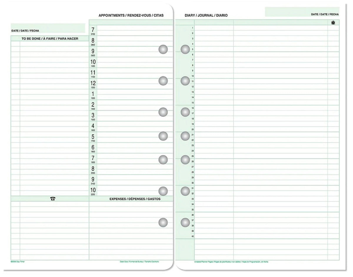 Day-Timer - Undated Starter Set - Tan - Kenjet Supplies