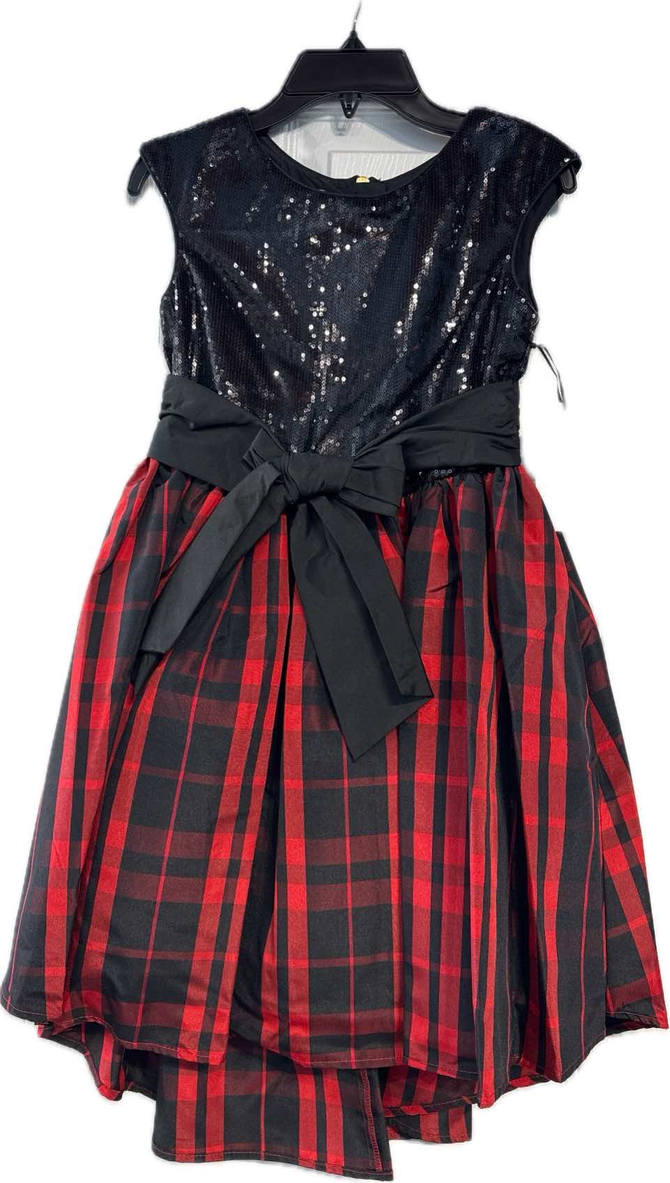 Girls’ Red base with Black top and belt Dress