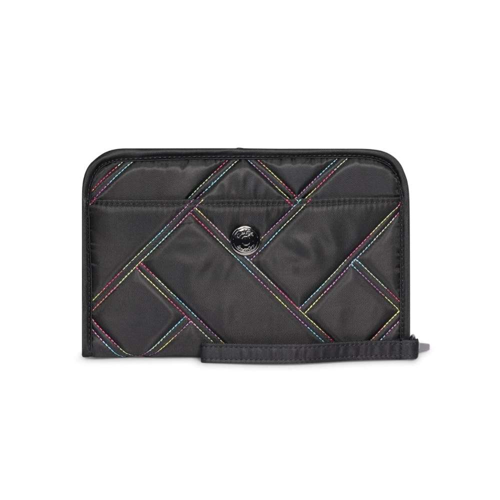 Lug Zeppelin Wallet with Strap - Black / Rainbow Stitch - Kenjet Supplies