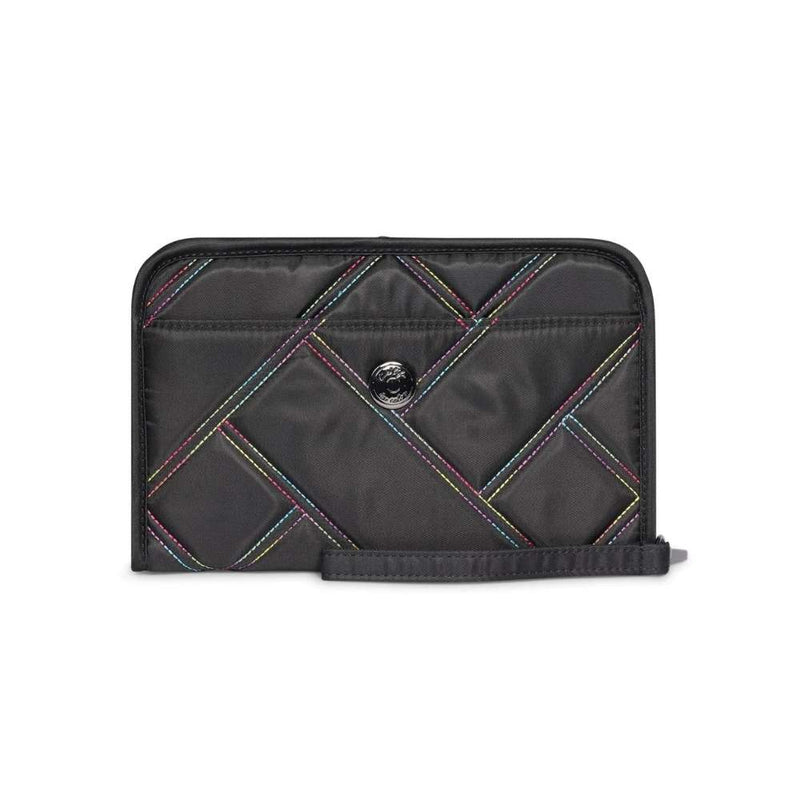 Lug Zeppelin Wallet with Strap - Black / Rainbow Stitch - Kenjet Supplies
